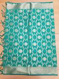 Green Golden Traditional Pattern Banarsi Dupatta Chunni #2151559